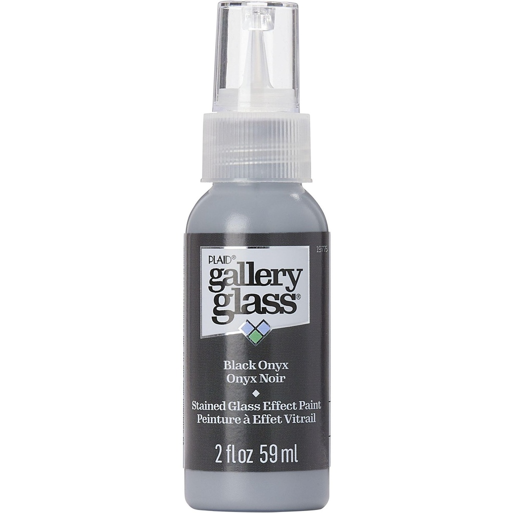 Plaid - Gallery Glass - 2oz - Black Onyx