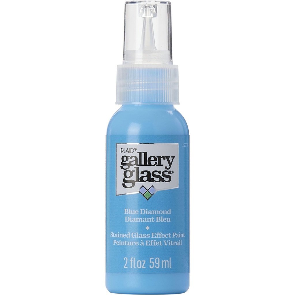 Plaid - Gallery Glass - 2oz - Blue Diamond