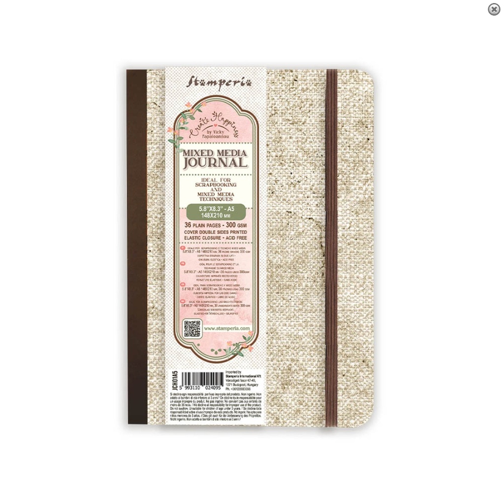 Stamperia Create Happiness A5 Mixed Media Journal