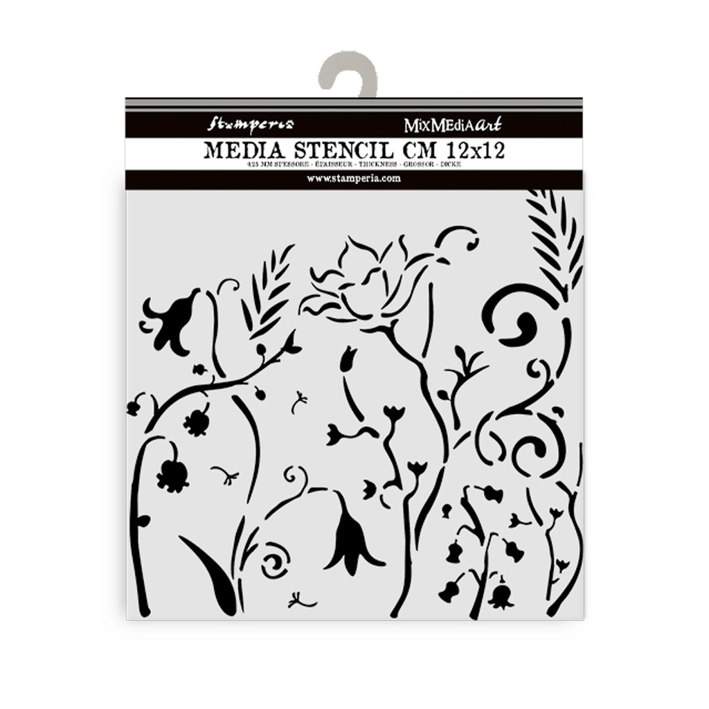 Stamperia - Hidden Grove - Flowers Stencil (12cmx12cm)