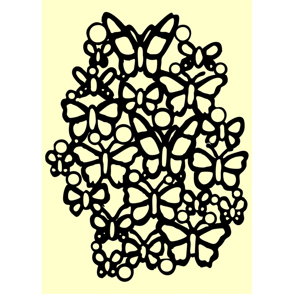 Personal Impressions Butterfly Madness 5"x7" Mylar Stencil 