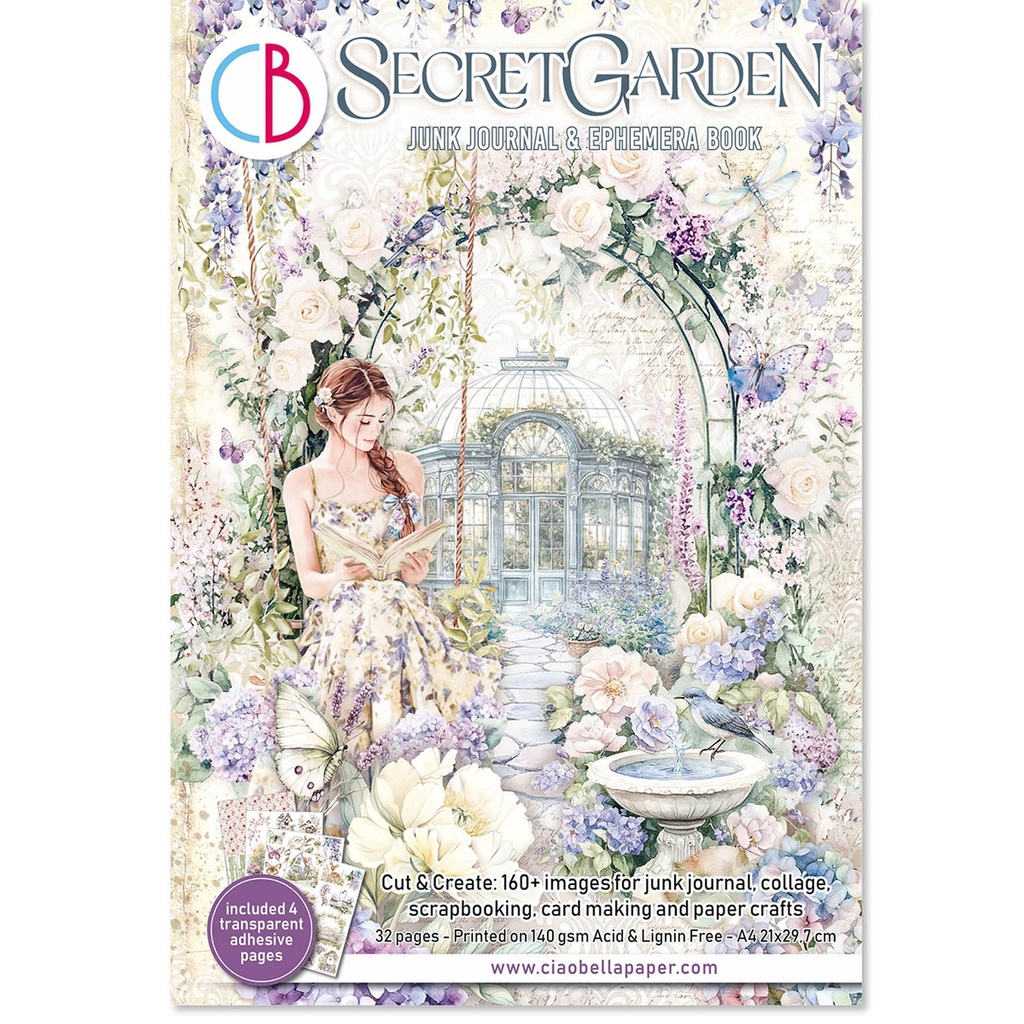 Secret Garden Journal Ephemera Book A4 32 Sheets