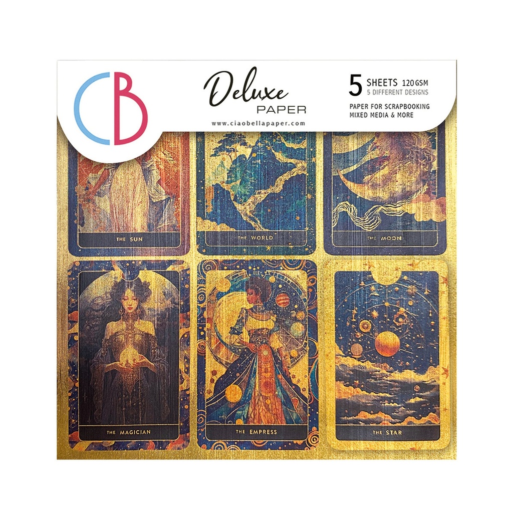 Celestial Deluxe Gold Paper 6"x6" 5/Pkg