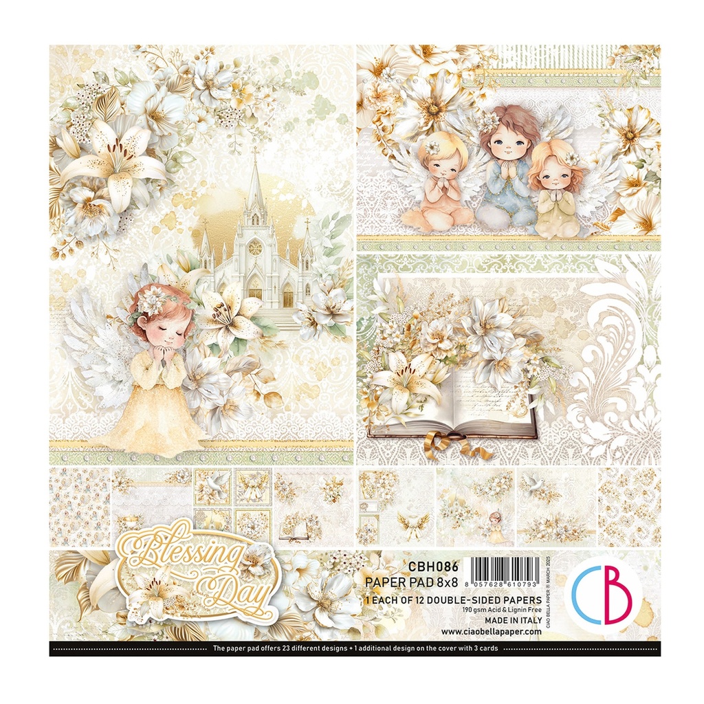 Ciao Bella Paper - Blessing Day - 8"x8" Paper Pad 