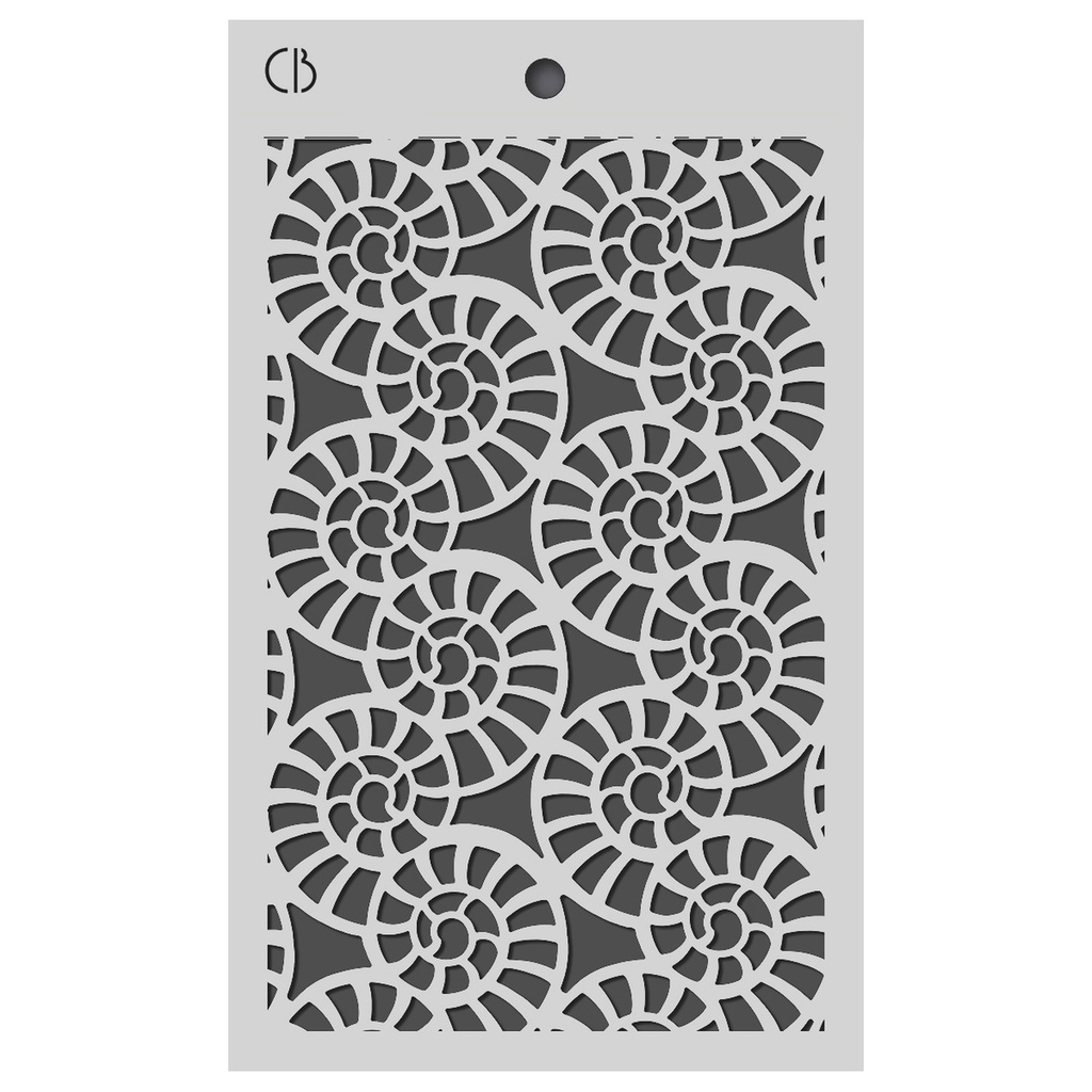 Texture Stencil 5x8"  Fossil Shell