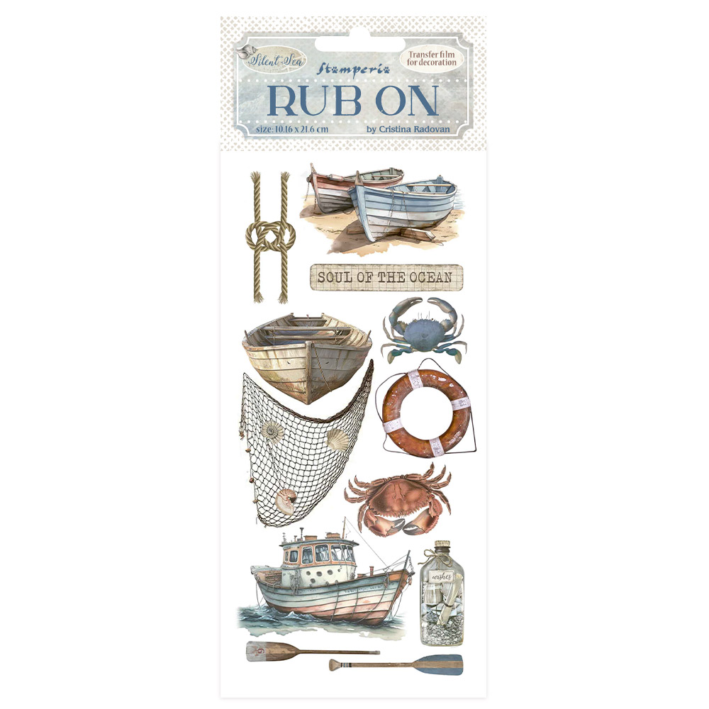 Stamperia - Silent Sea Rub-on - Boat