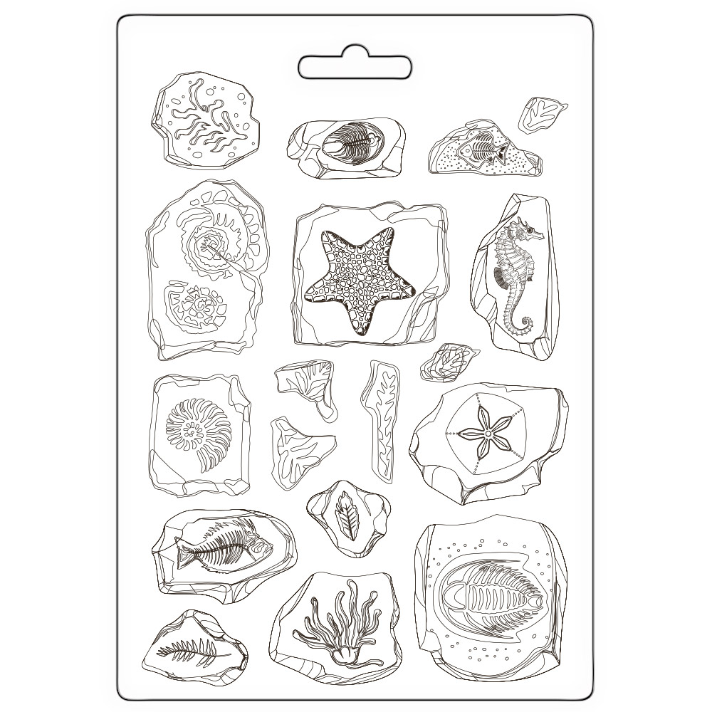 Stamperia - Silent Sea - A5 soft mould - Fossils