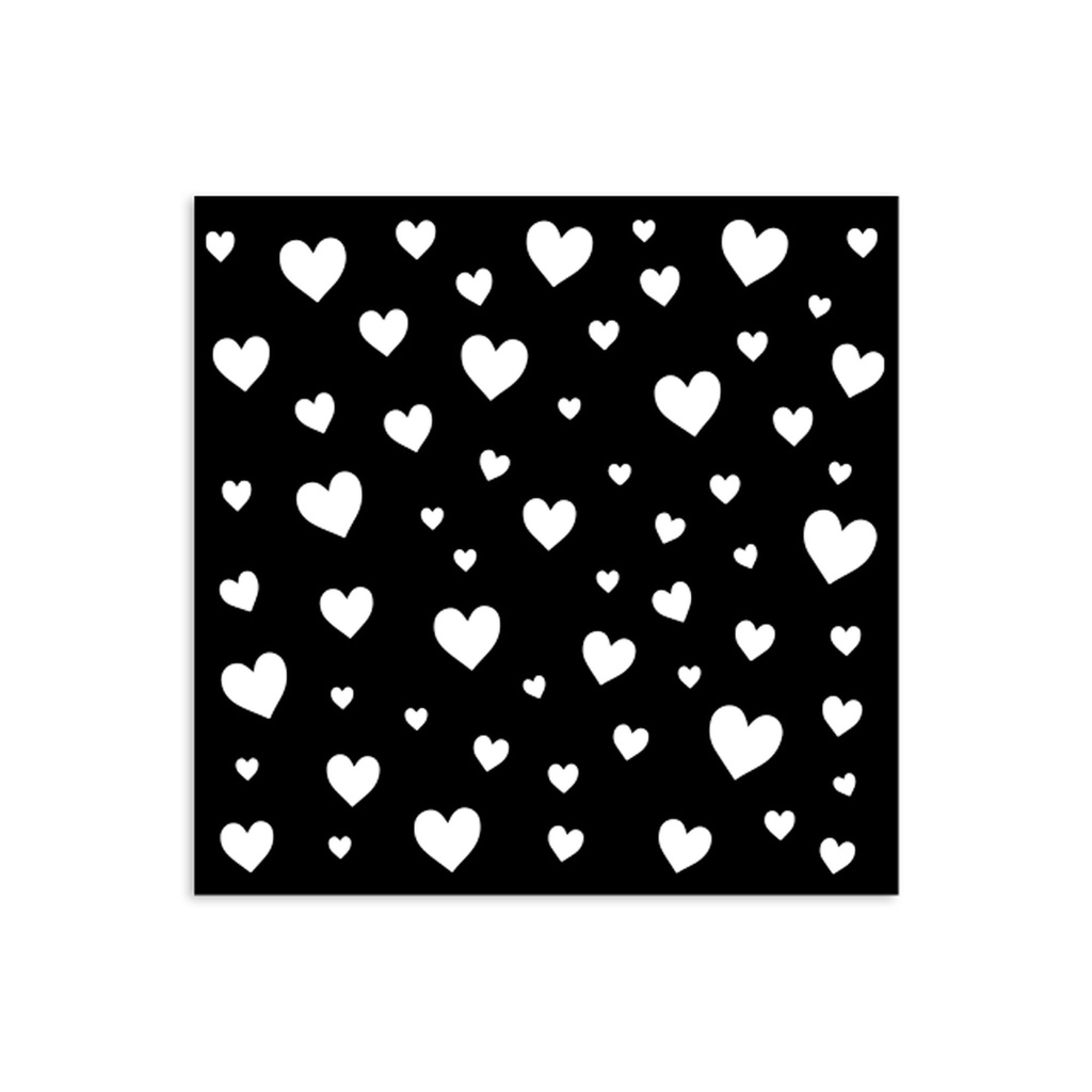 Stamperia - Timeless - Hearts Stencil (12x12cm)