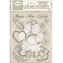 Stamperia - Timeless - Flowers and Hearts Acrylic stamp Set (14x18cm) 