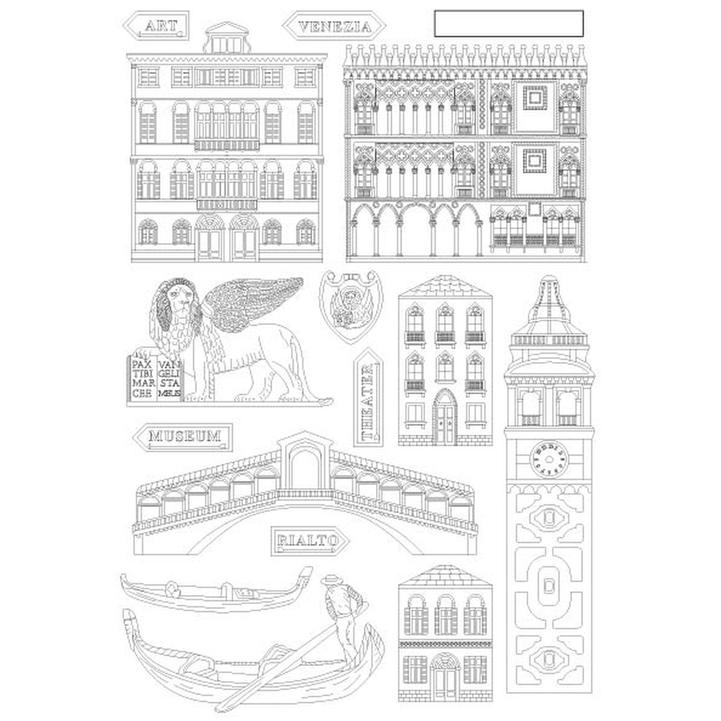 Stamperia - Venice City of Art - A5 Silicon mould - Monuments