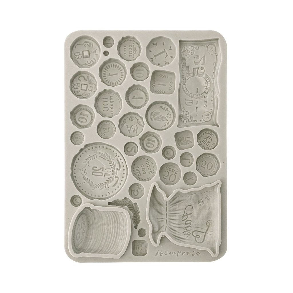 Stamperia - Venice City of Art - A5 Silicon mould - Old Coins