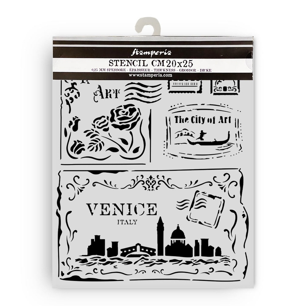 Stamperia - Venice City of Art - Cards Stencil (20cmx25cm)