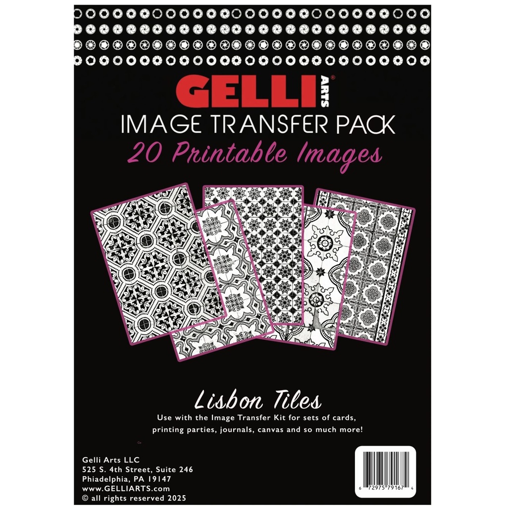 Gelli Arts Image Transfer Printables - LISBON TILES