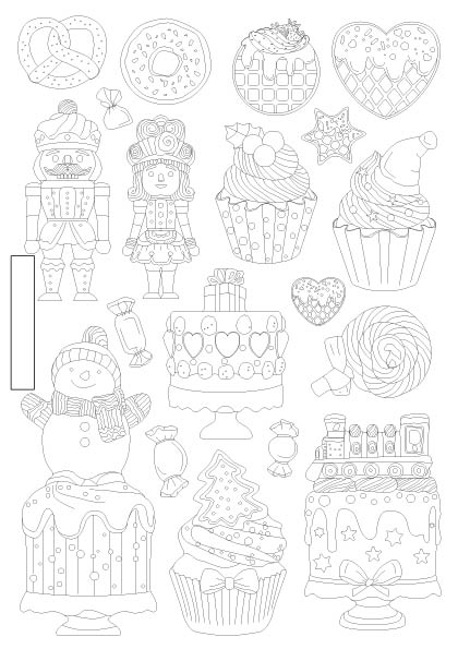 Stamperia - Candy Christmas - Cakes A5 Silicon Mould 