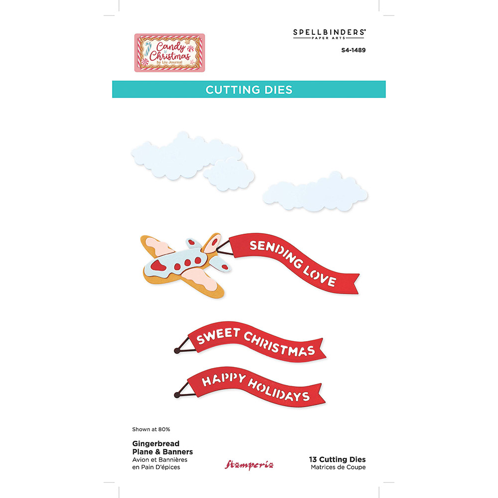 Stamperia - Candy Christmas - Gingerbread, Plane & Banners die set