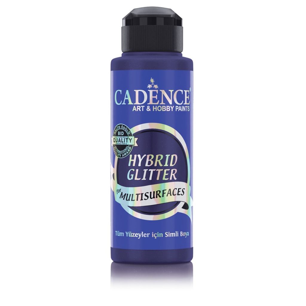 Cadence Hybrid Glitter Paint - Midnight Blue + Gold Glitter (120 ml)
