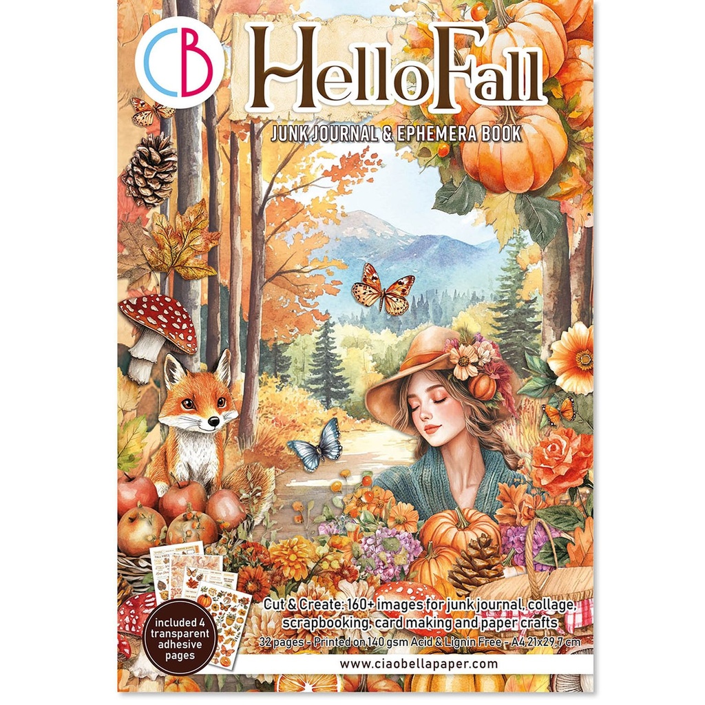 Ciao Bella Paper - Hello Fall - Junk Journal Ephemera Book 