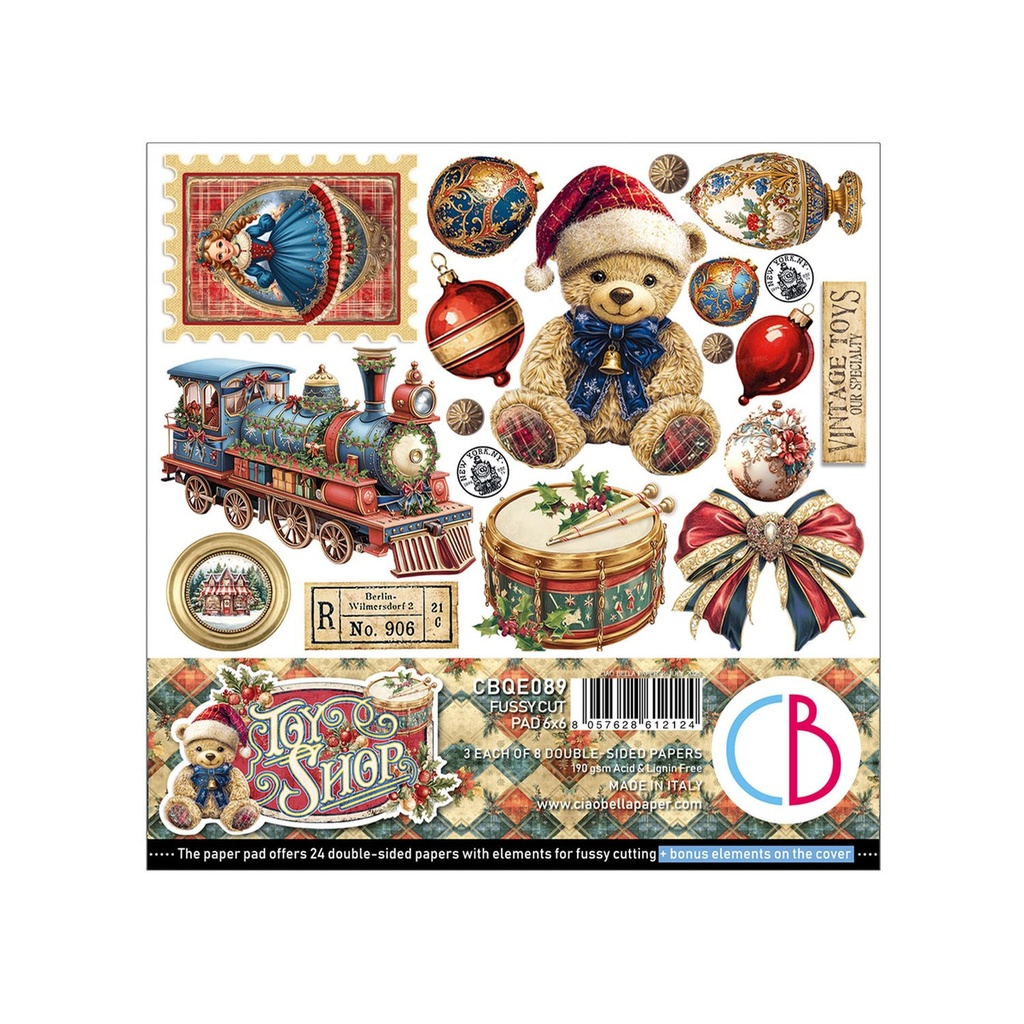 Ciao Bella Paper - Toy Shop - 6"x6" Fussy Cut Pad 