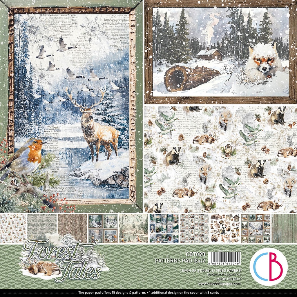 Ciao Bella Paper - Forest Tales - 12"x12" Patterns Pad 