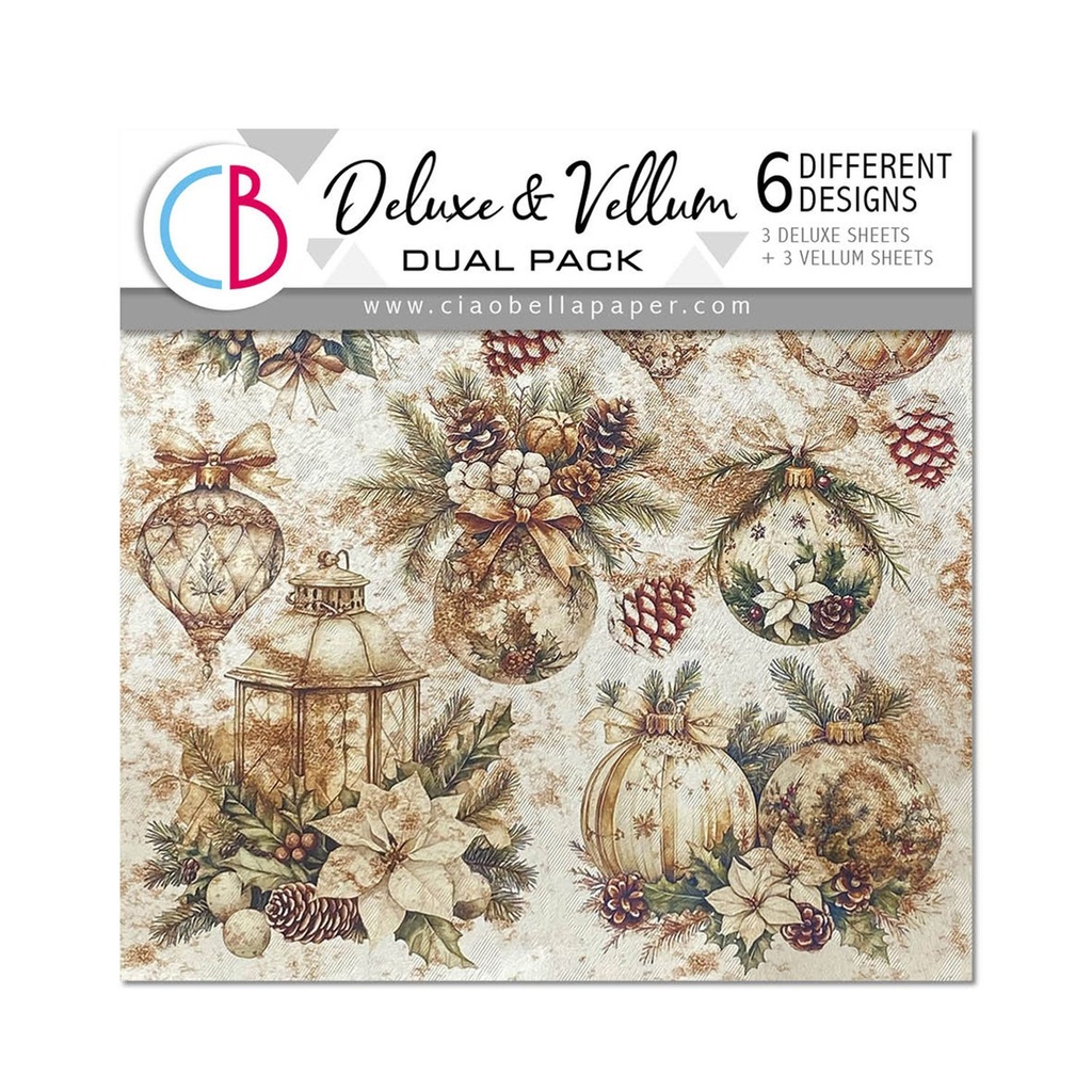 Ciao Bella Paper - Winter Season - 6"x6" Deluxe Paper  & Vellum Mix