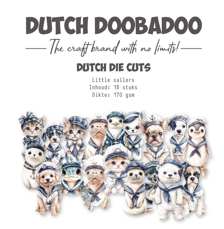 Dutch Doobadoo - Waves of the Sea - Collage Diecuts - Little Sailor