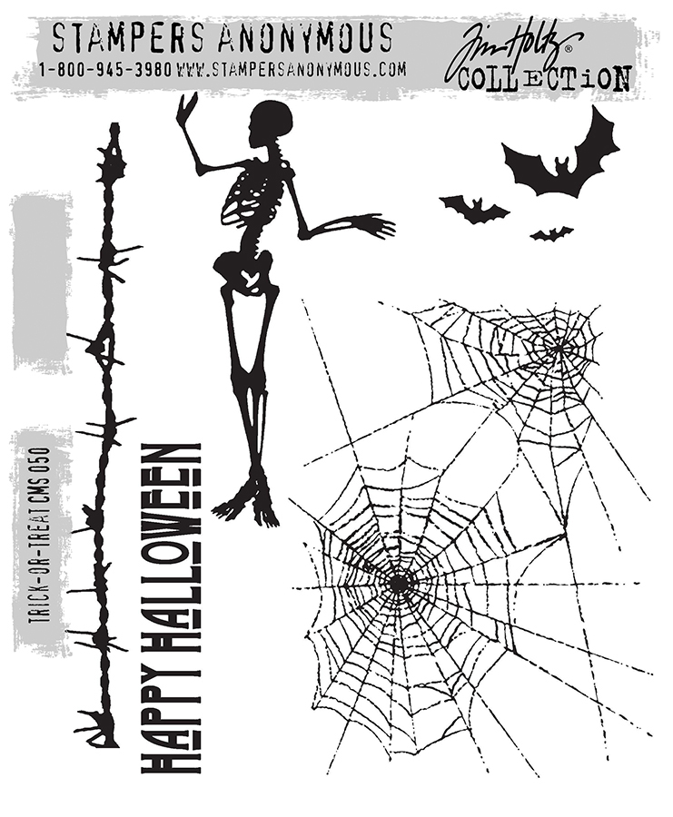 Tim Holtz - Stampers Anonymous Cling Stamps - Trick-or-Treat