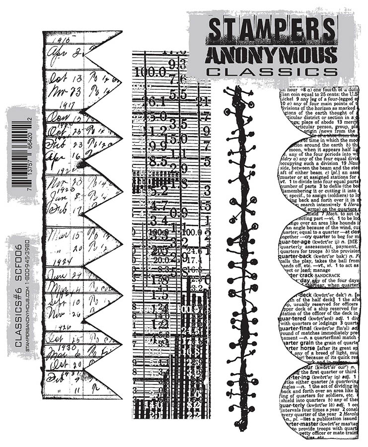 Tim Holtz - Stampers Anonymous Cling Stamp - Classics #6