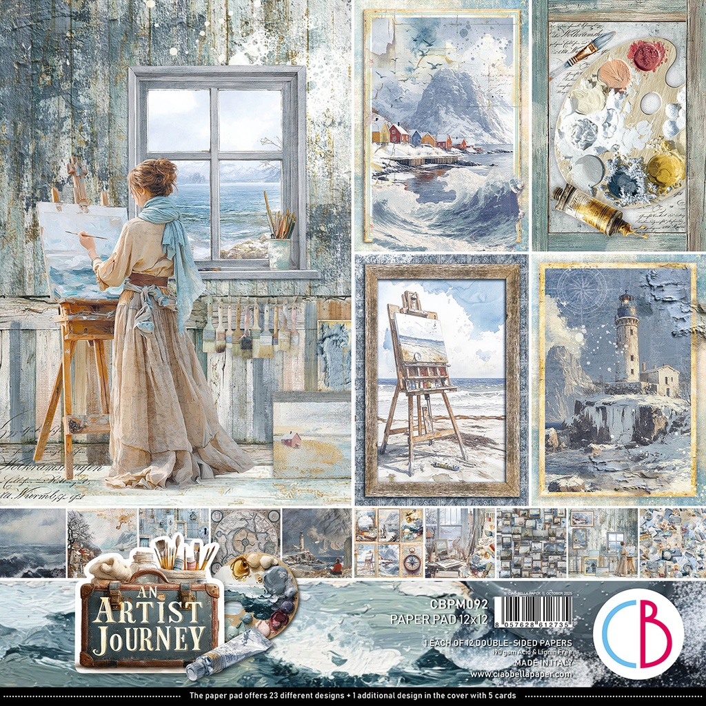 Ciao Bella Paper - An Artist Journey - 12"x12" Paper Pad  