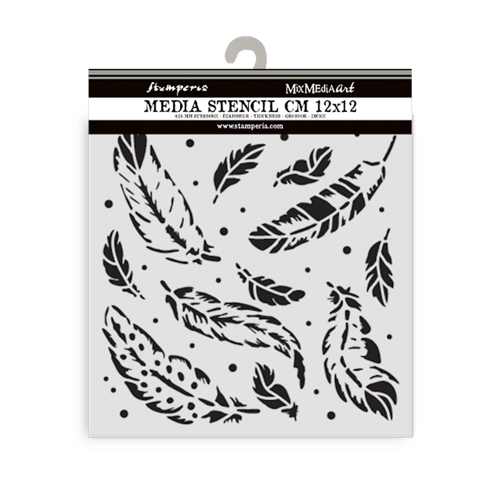 Stamperia - Herbarium Silvae - Feather Pattern Stencil (12x12cm)