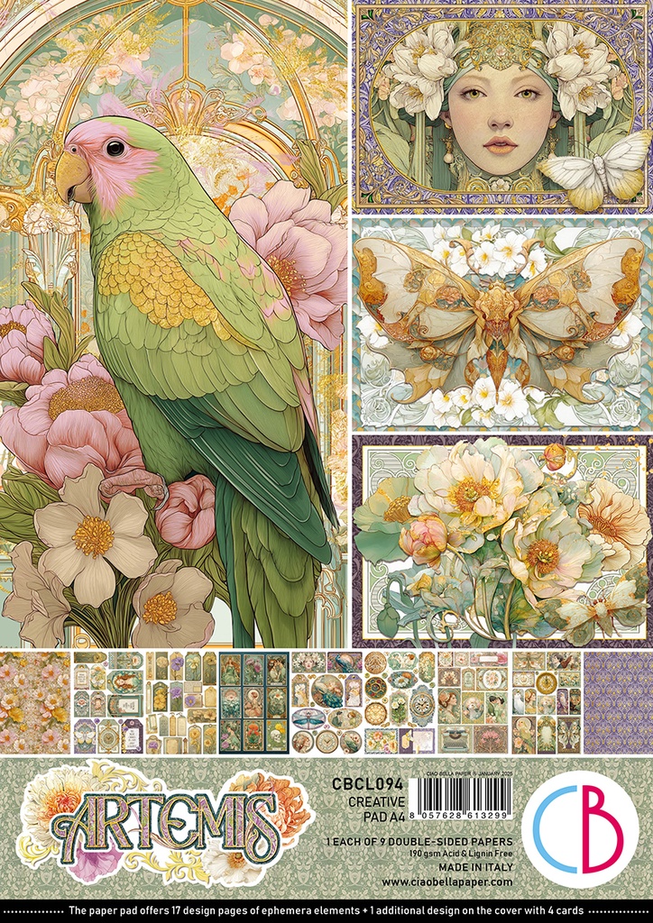 Ciao Bella Paper - Artemis - A4 Creative Pad 