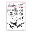 Dina Wakley MEdia Rubber Stamps - Let It Fly 