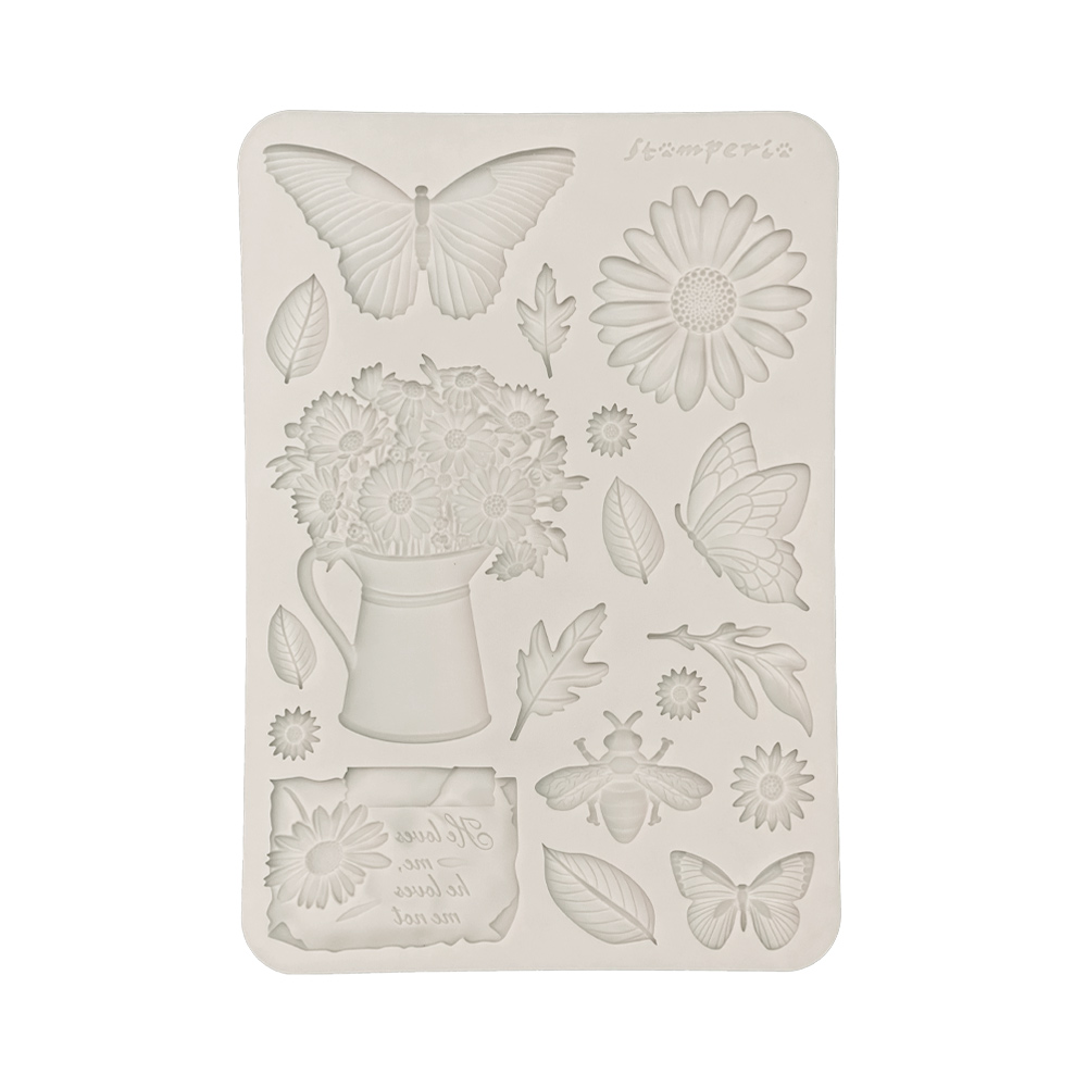 Stamperia - Daisy Art - A5 Silicon Mould - Daisy and Butterfly 