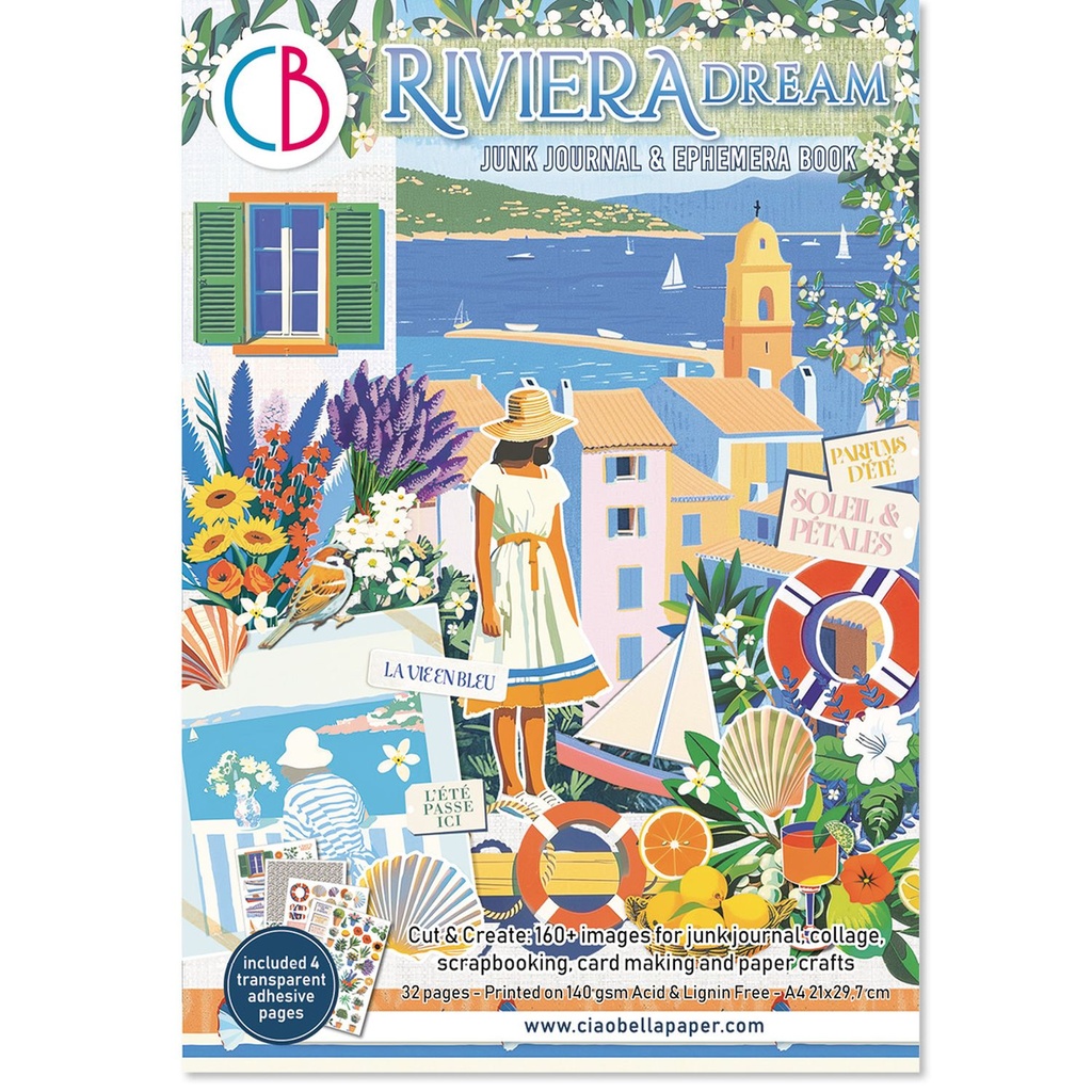 Ciao Bella Paper - Riviera Dream - Junk Journal & Ephemera Book 