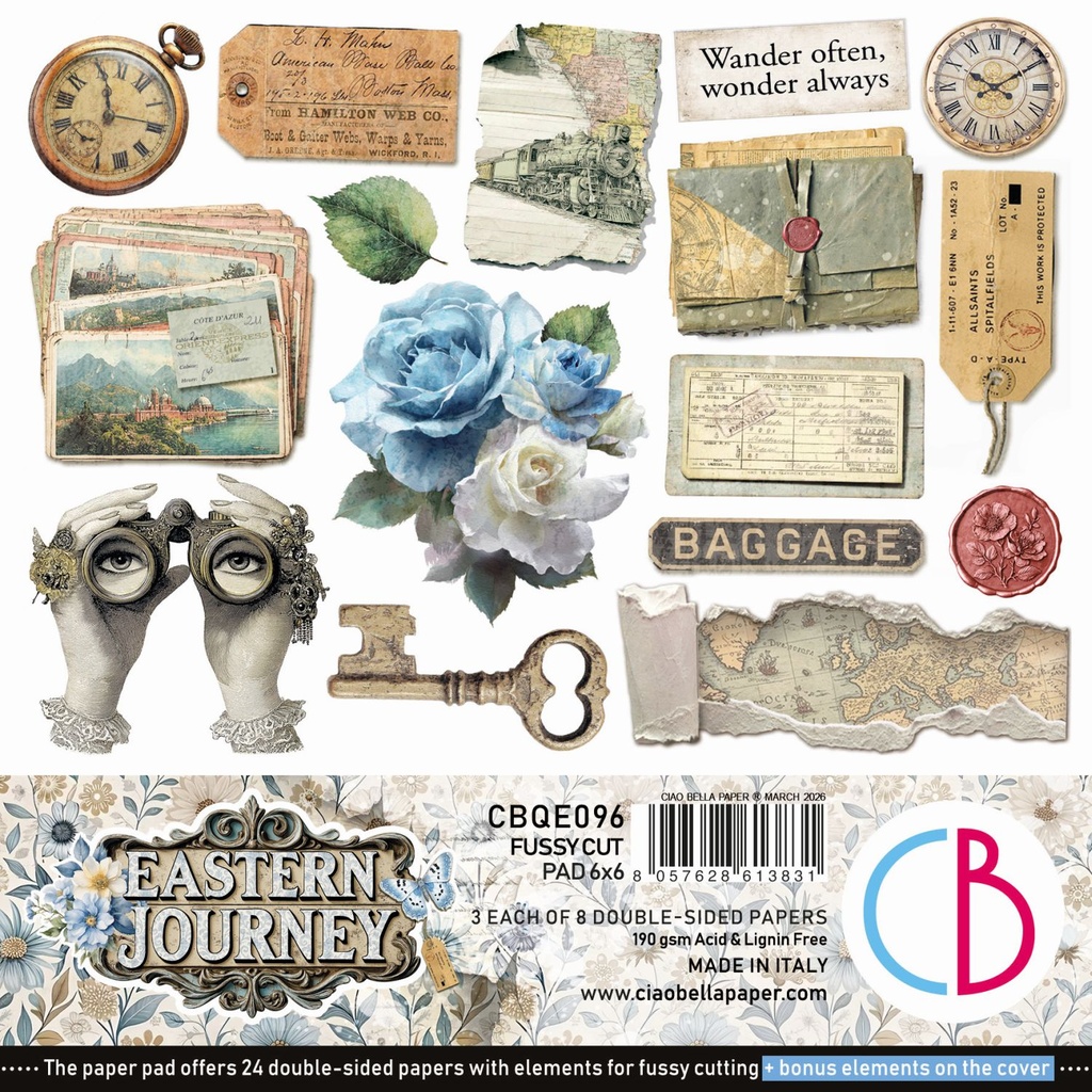  Ciao Bella Paper - Eastern Journey - 6"x6" Fussy Cut Pad  