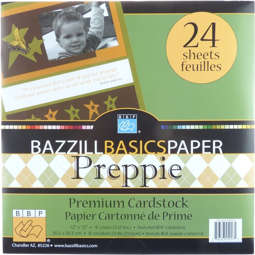 DCWV Preppie Paper Pad 12 x 12 (24pk)
