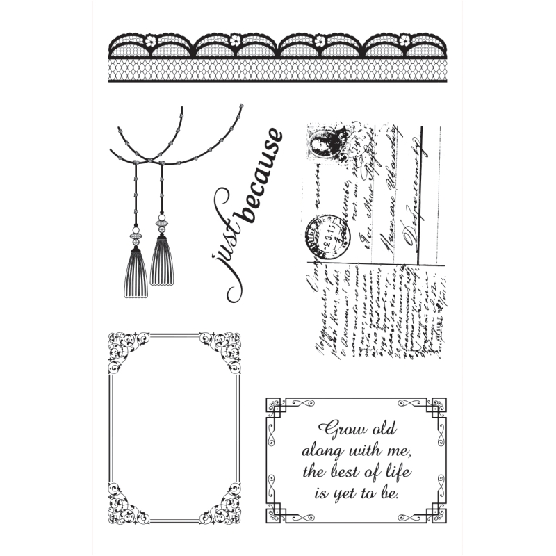 Ultimate Crafts Magnolia Lace stamp set