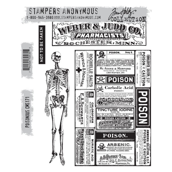 Tim Holtz - Stampers Anonymous Cling Stamps - Poisonous