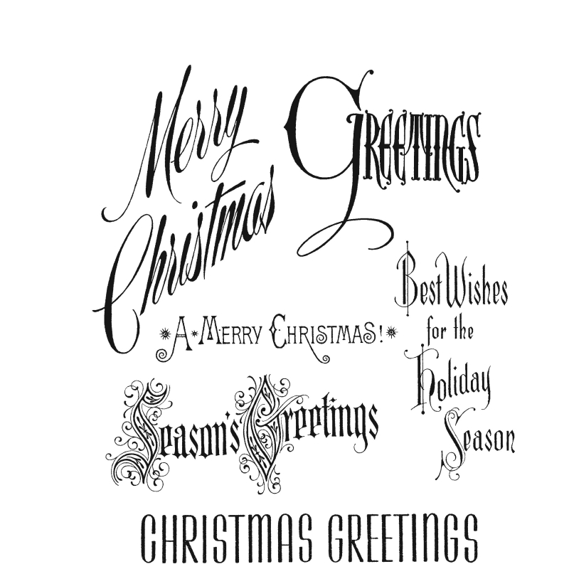 Tim Holtz - Stampers Anonymous Cling Stamps - Christmas Time