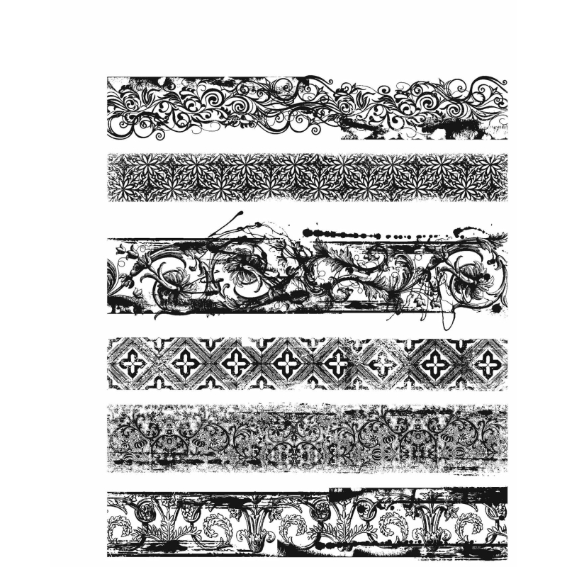 Tim Holtz - Stampers Anonymous Cling Stamps - Eclectic Edges