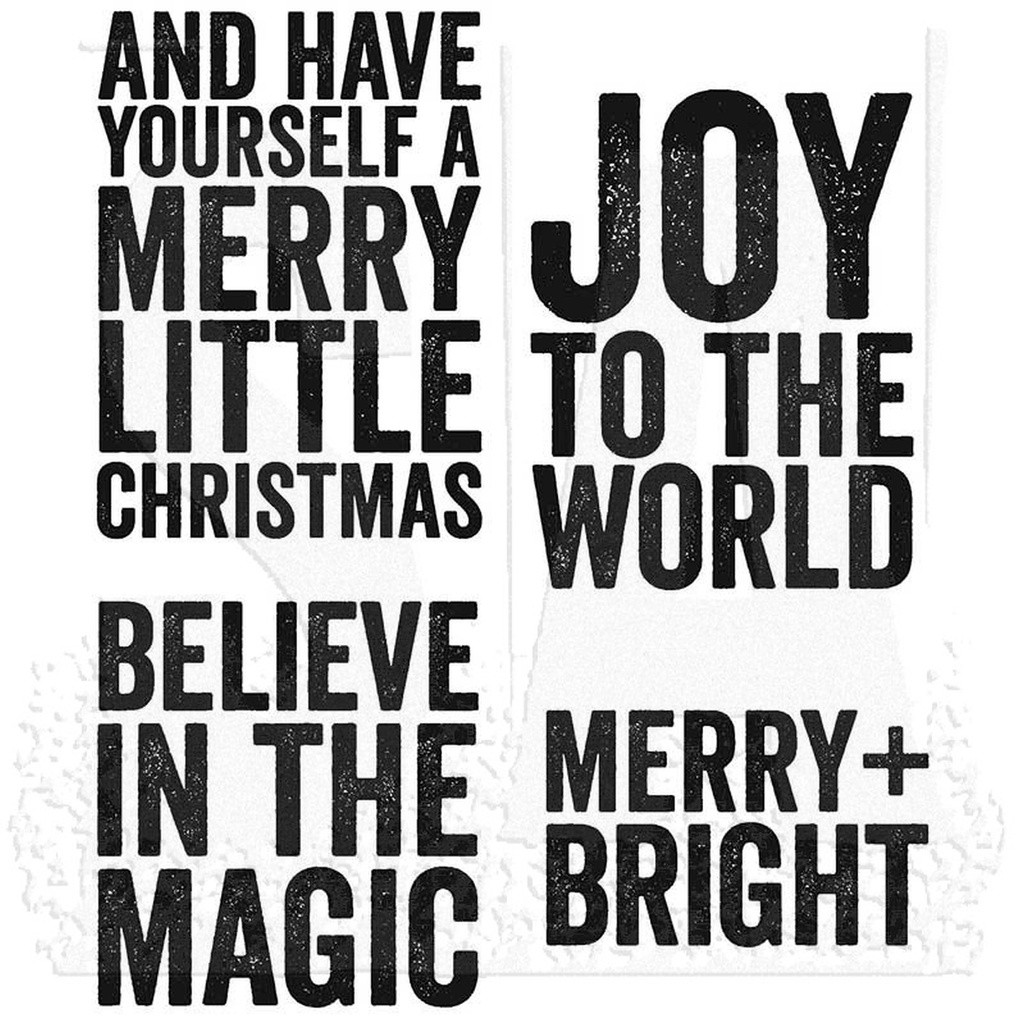 Tim Holtz - Stampers Anonymous Cling Stamps - Bold Tidings 2