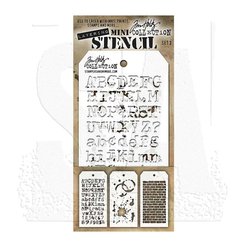 Tim Holtz Mini Layering Stencil Set #3