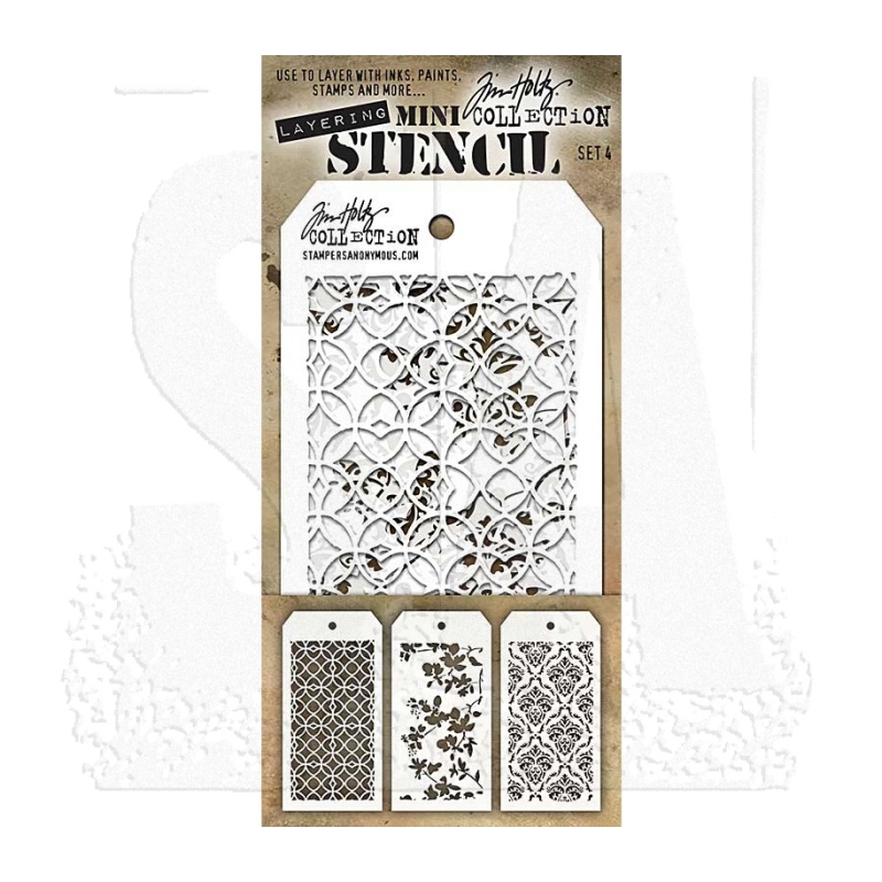 Tim Holtz Mini Layering Stencil Set #4