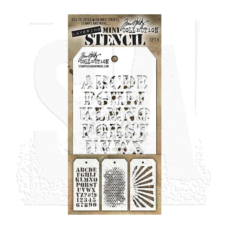 Tim Holtz Mini Layering Stencil Set #5