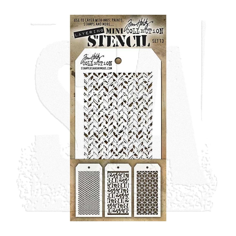Tim Holtz Mini Layering Stencil Set #13