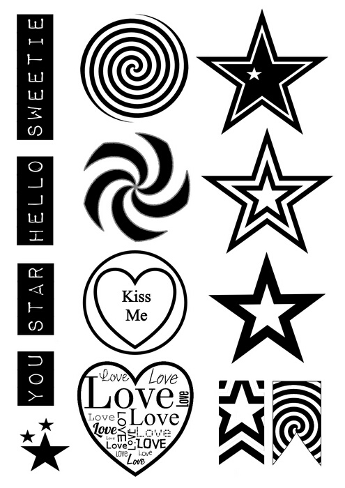 Bert & Gerts Hearts and Stars A5 stamp set