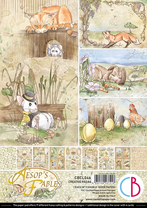 Ciao Bella Paper - Aesop's Fables - A4 Creative Pad 