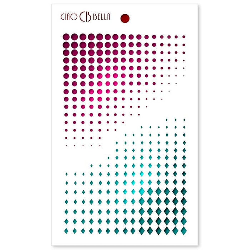 Ciao Bella Paper - Dots & Diamonds 5"x8" Stencil