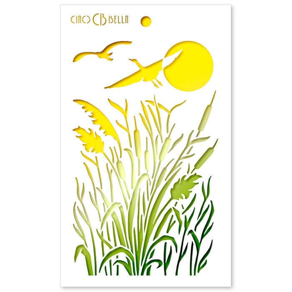 Ciao Bella Paper - Typha 5"x8" Stencil