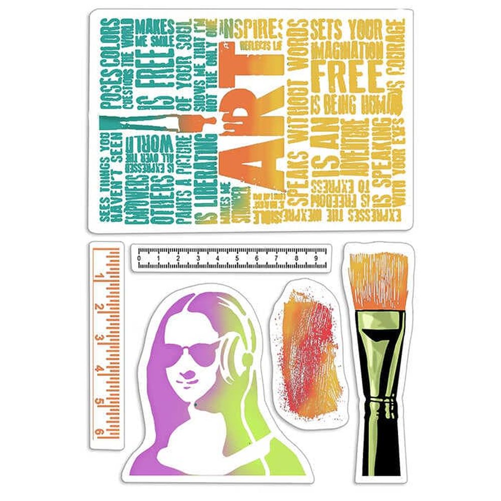Ciao Bella Paper - Art Rulers 4"x6" Stamp Set