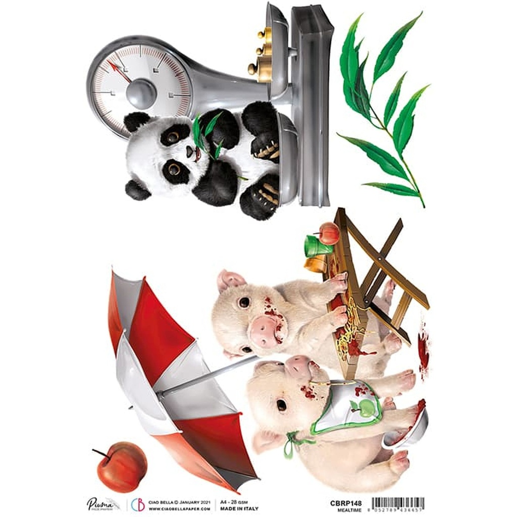 Ciao Bella Paper - Mealtime A4 rice paper (SINGLE Sheet)